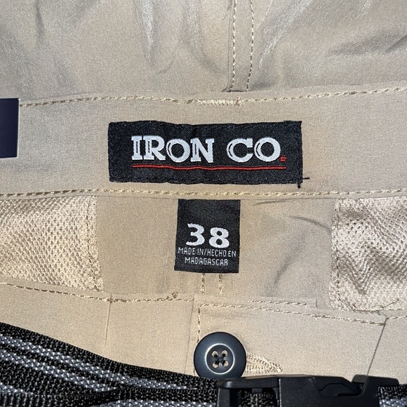 Iron Co. Hybrid Cargo Short with Luggage Belt Tan Color Mens 38 - Picture 7 of 14